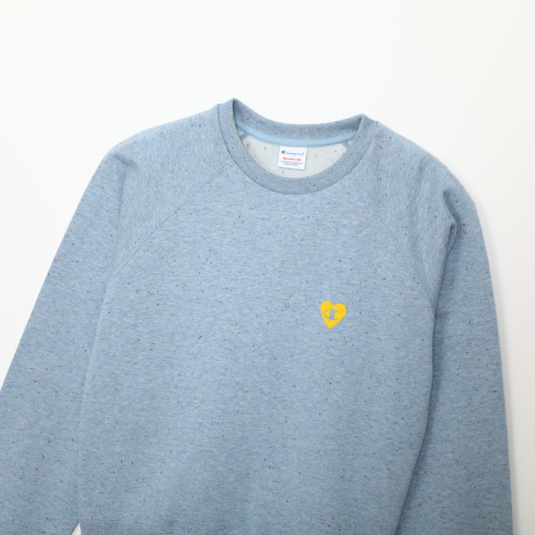 女款-CASUAL 寬版愛心印花衛衣-藍色（CW-C002-322）