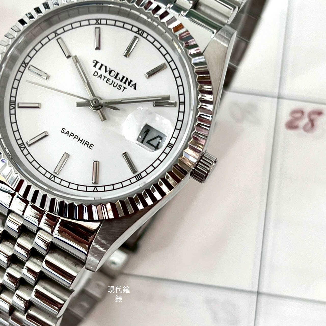 【TIVOLINA 小紅帽】蠔式奢華白面腕錶 MAW3693-WN 36mm 現代鐘錶