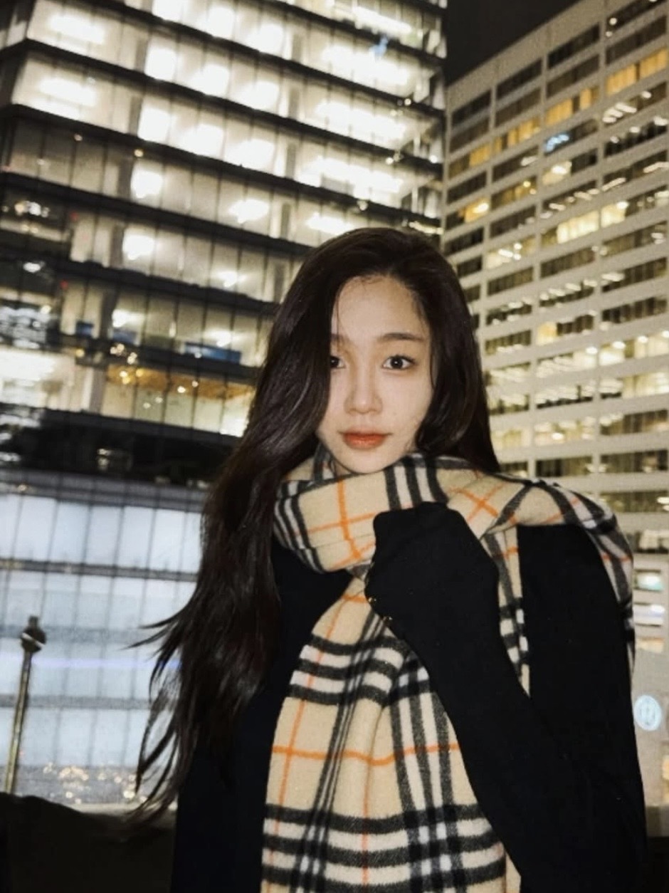 Burberry 格紋設計羊絨頸巾