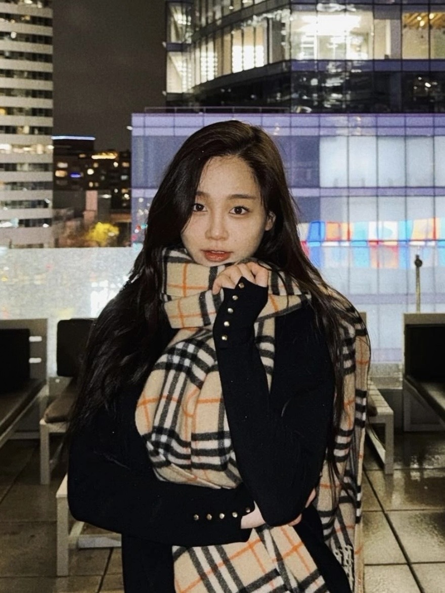 Burberry 格紋設計羊絨頸巾