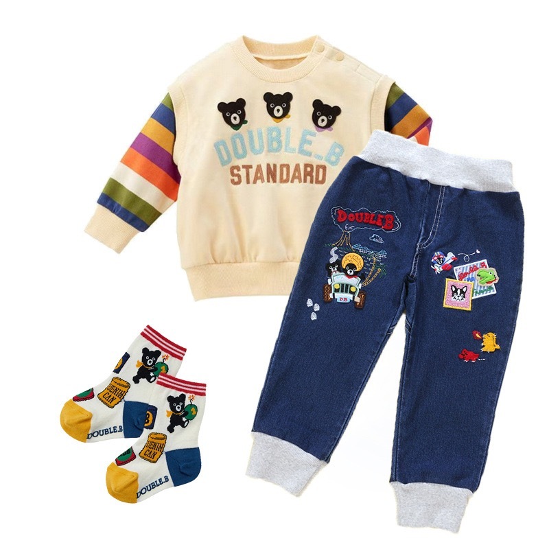 𝐌𝐢𝐤𝐢 𝐇𝐨𝐮𝐬𝐞 恐龍黑熊牛仔長褲