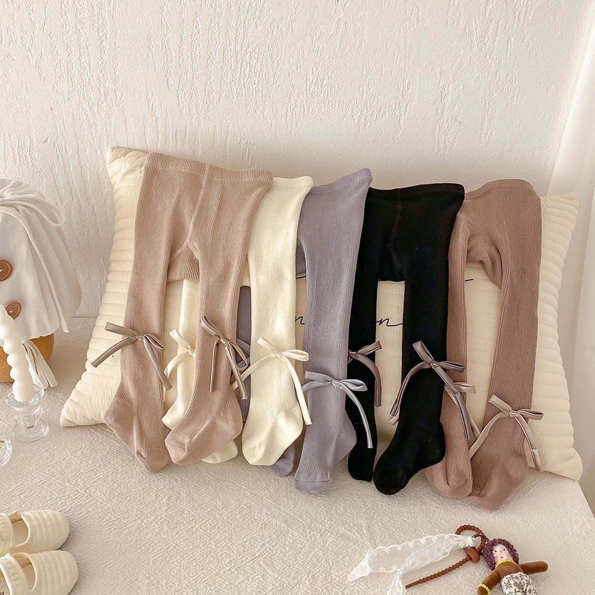 立體蝴蝶結褲襪