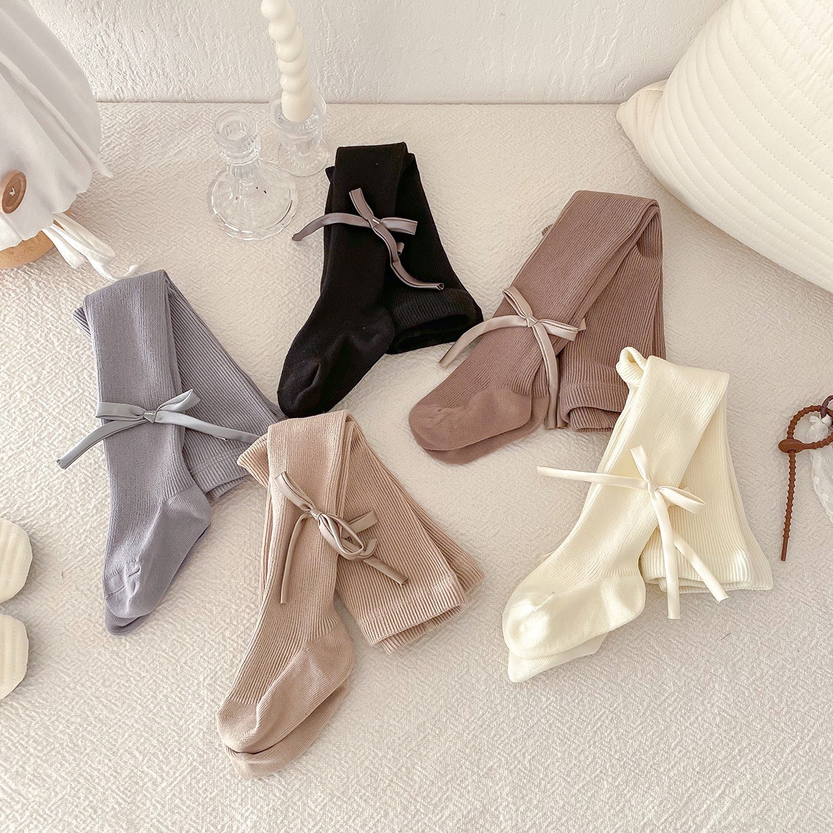 立體蝴蝶結褲襪