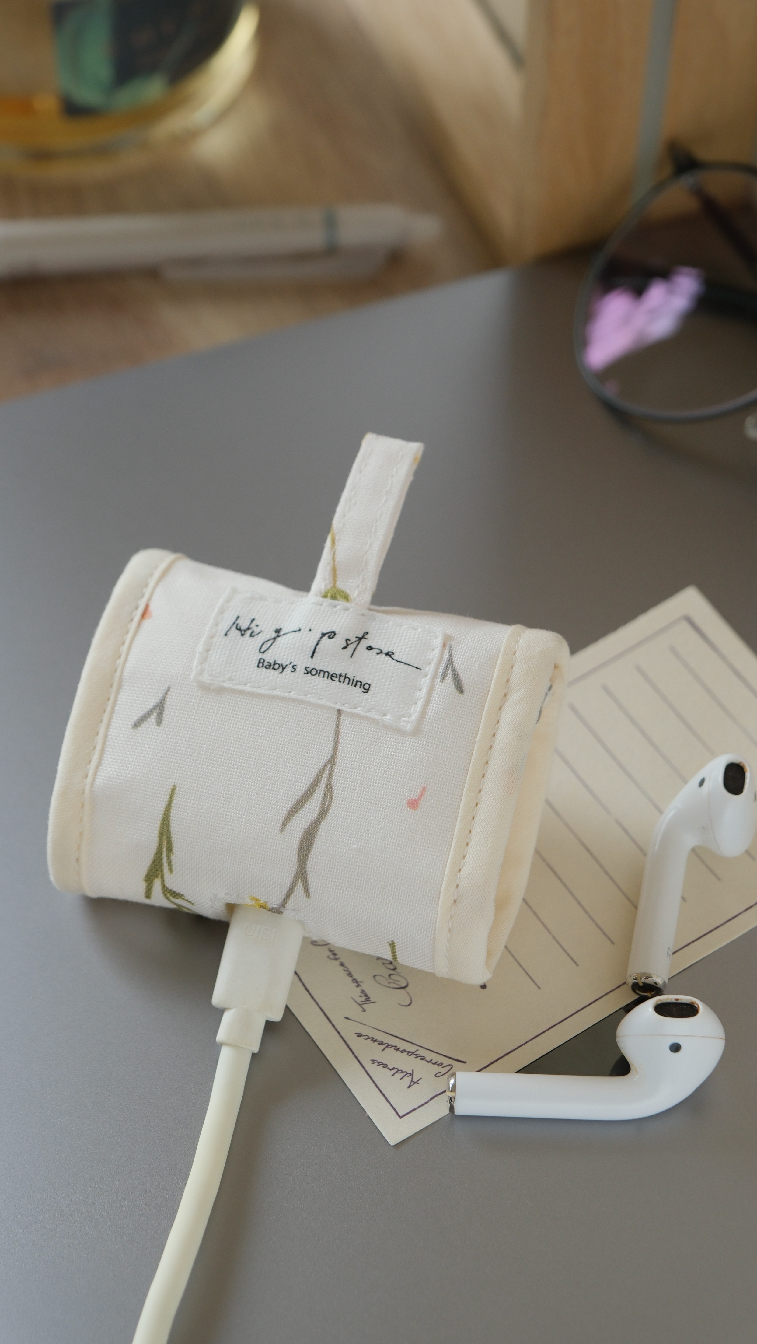 Hi Y.P store-耳機包-清新植花