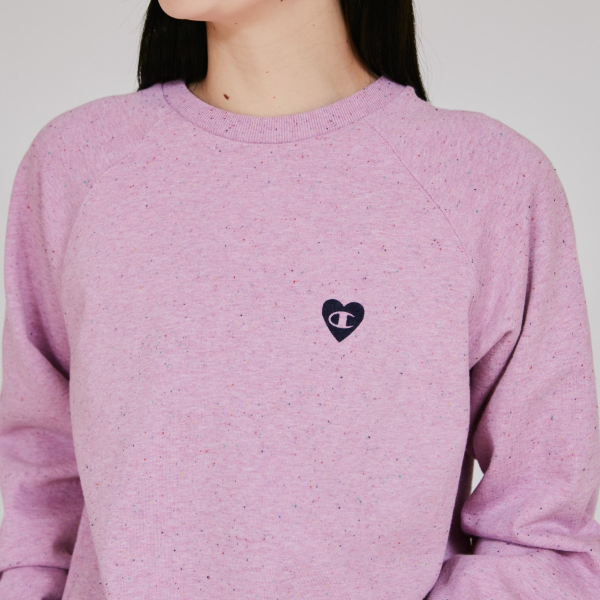 女款-CASUAL 寬版愛心印花衛衣-粉紅色（CW-C002-110）