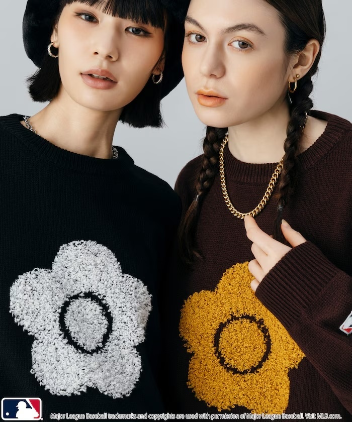 【日本限定】 MLB x MARY QUANT 別注限定款 提花針織套頭衫