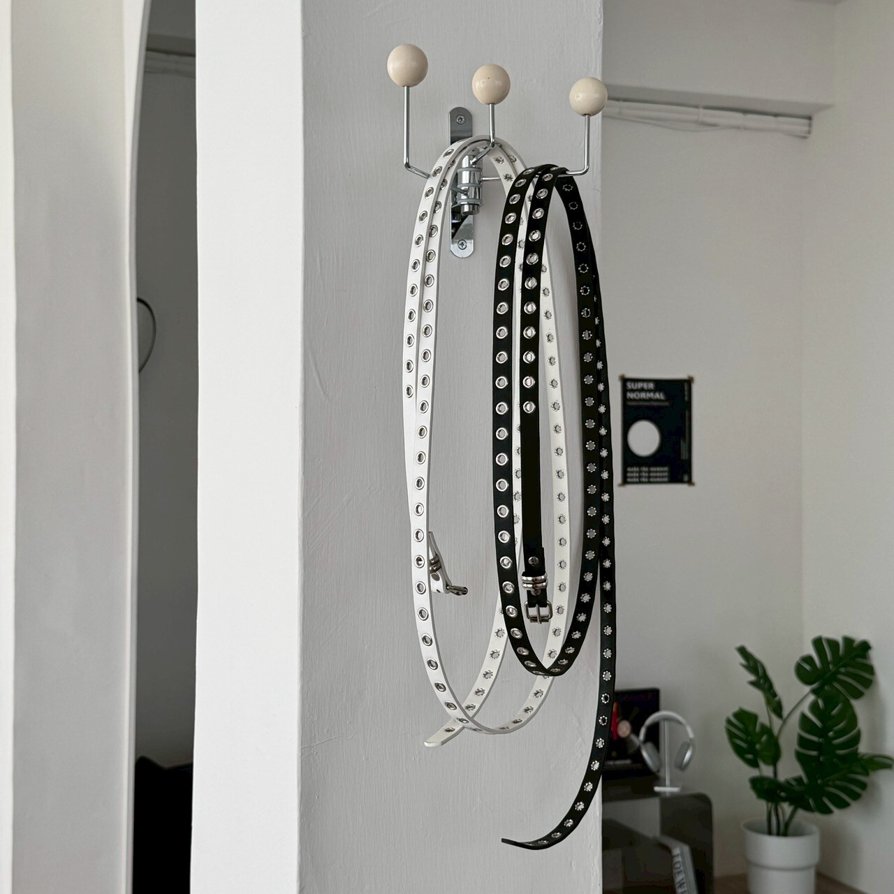 時髦交錯理論 雙層穿孔皮帶