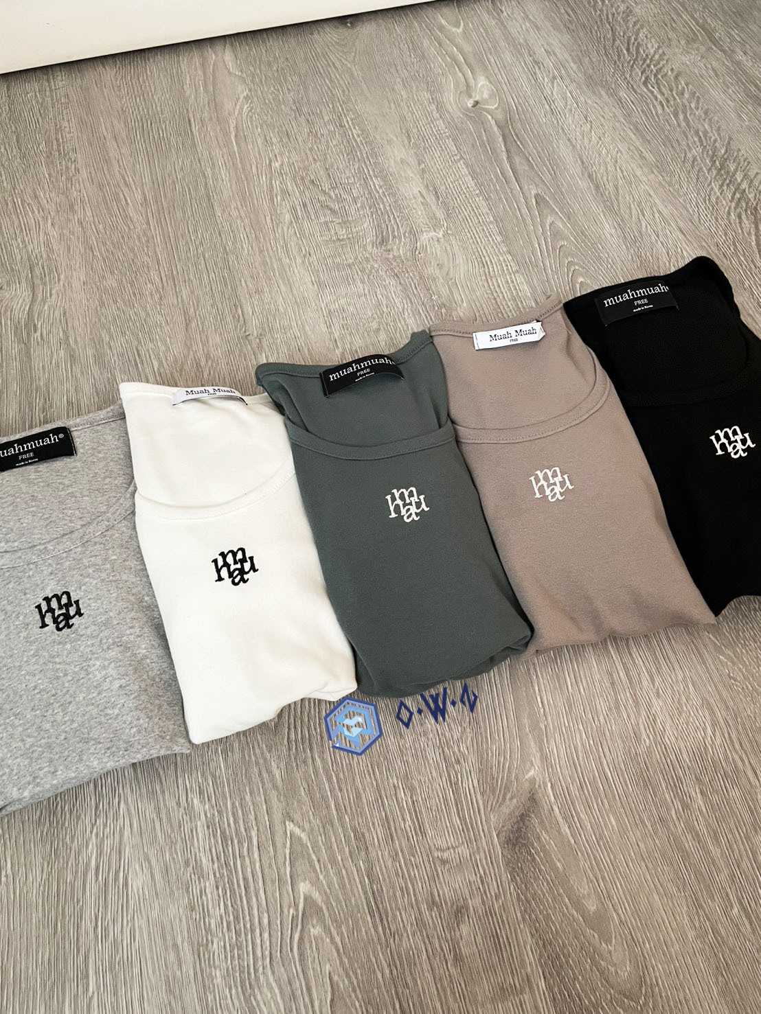 【OWN】MUAHMUAH 薄長袖 內搭 素TEE 長袖 上衣 圓領 低領 女生 單一尺寸 黑 白 灰 綠 棕