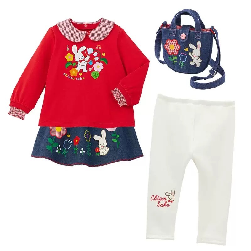 𝐌𝐢𝐤𝐢 𝐇𝐨𝐮𝐬𝐞 小兔花朵刺繡手提袋