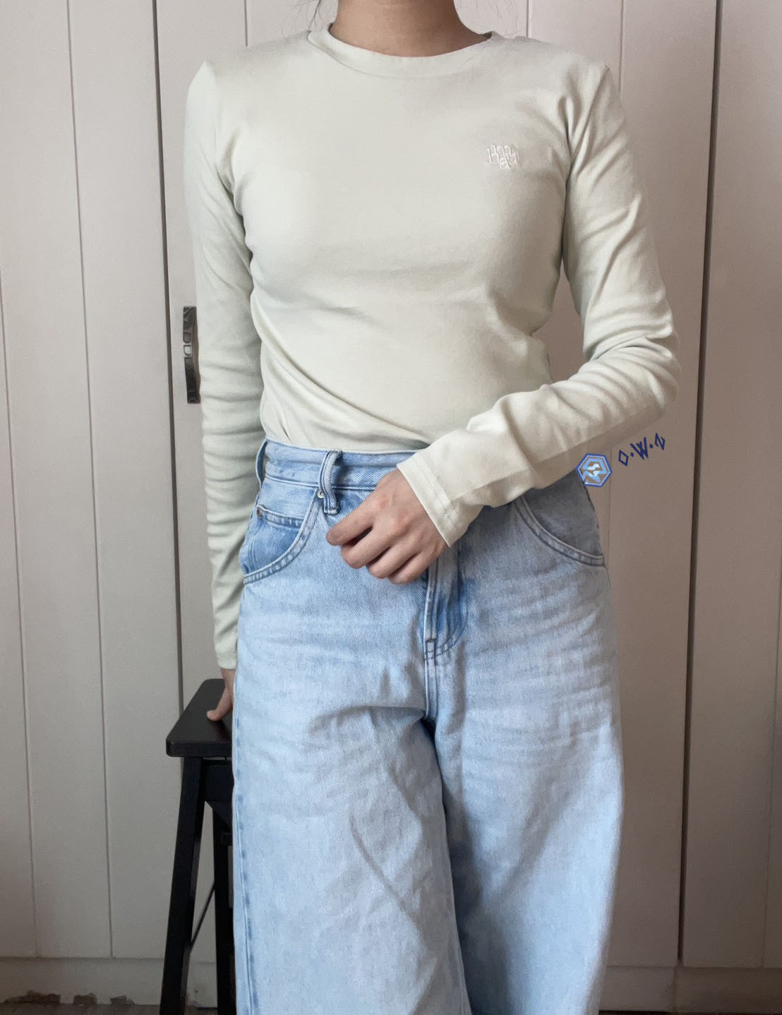 【OWN】MUAHMUAH 薄長袖 內搭 素TEE 長袖 上衣 圓領 女生 單一尺寸 黑 白 灰 藍 薄荷