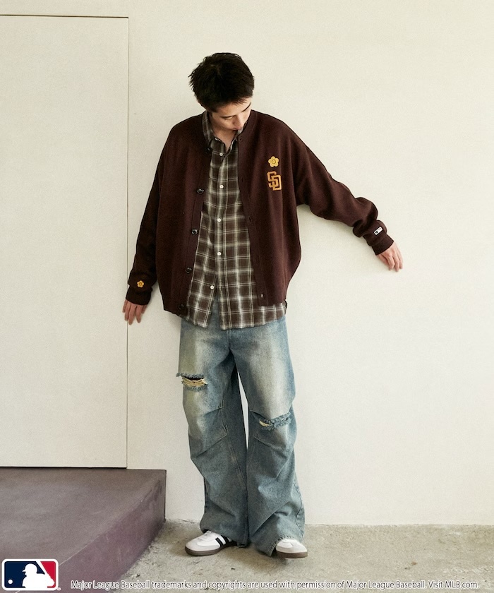 【日本限定】 MLB x MARY QUANT 別注限定款 圓領針織開襟衫