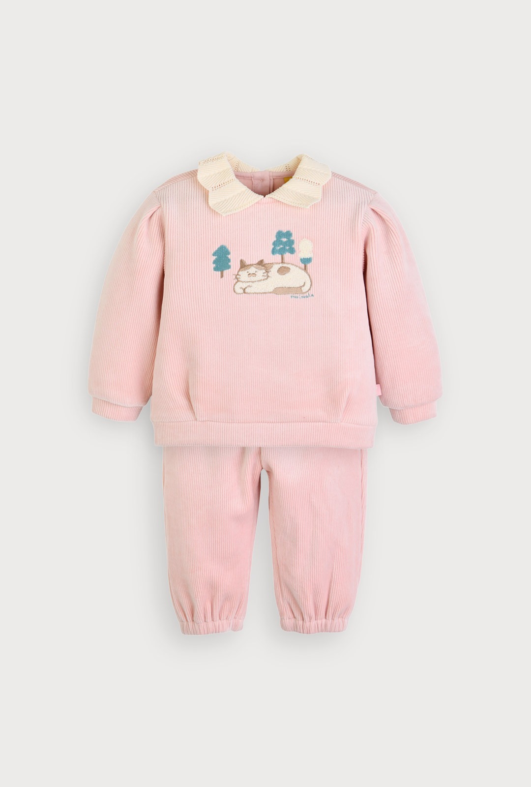 Moimoln☘︎25冬 天鵝絨慵懶小貓咪套裝｜粉色