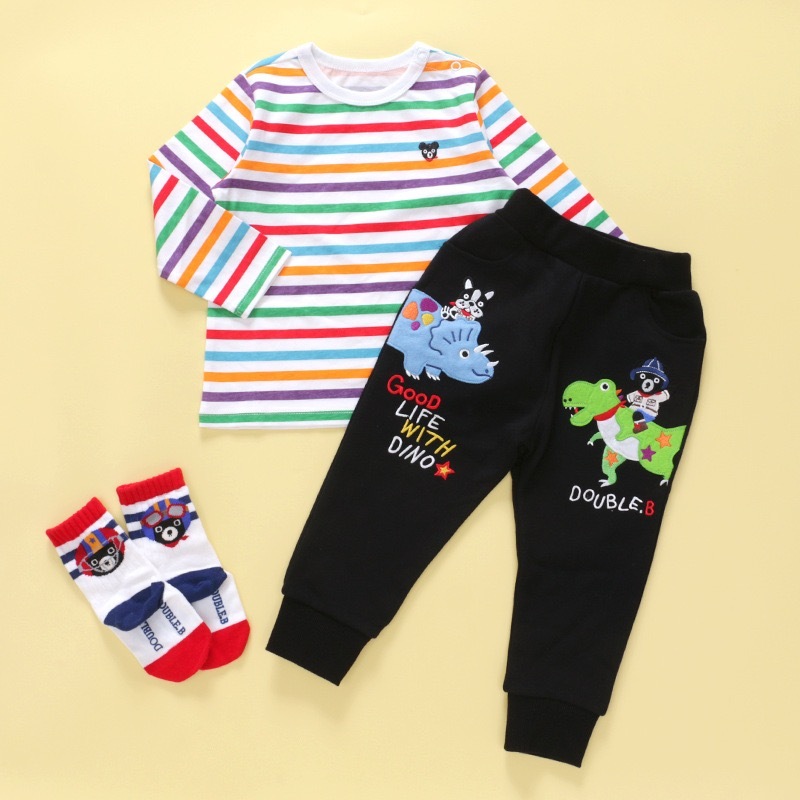 𝐌𝐢𝐤𝐢 𝐇𝐨𝐮𝐬𝐞 黑熊條紋長袖上衣