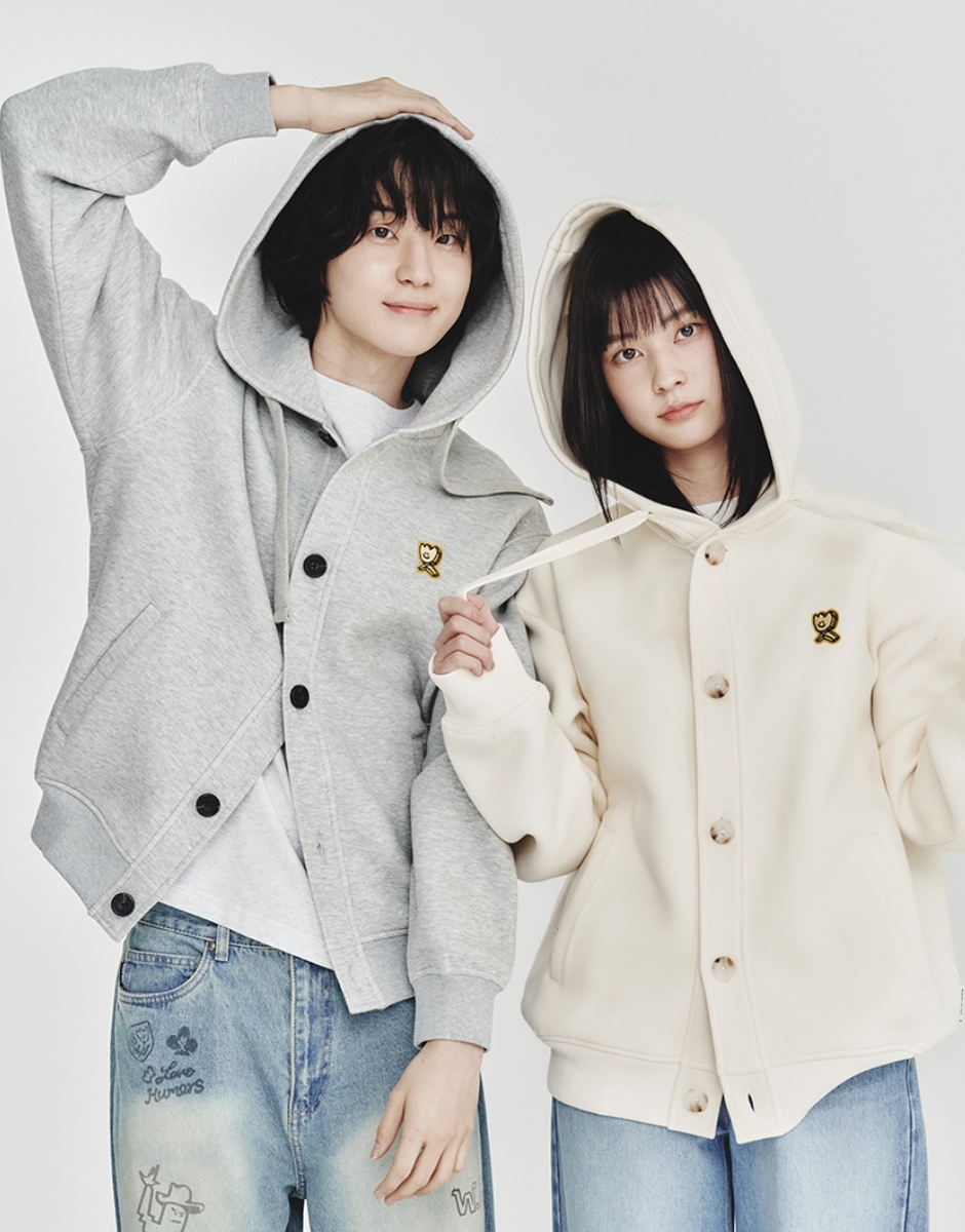 【OWN】Wacky Willy 連帽外套 基本 胸前 小LOGO 棉質 連帽外套 秋冬 不分男女 灰色 小黃人 小飛人