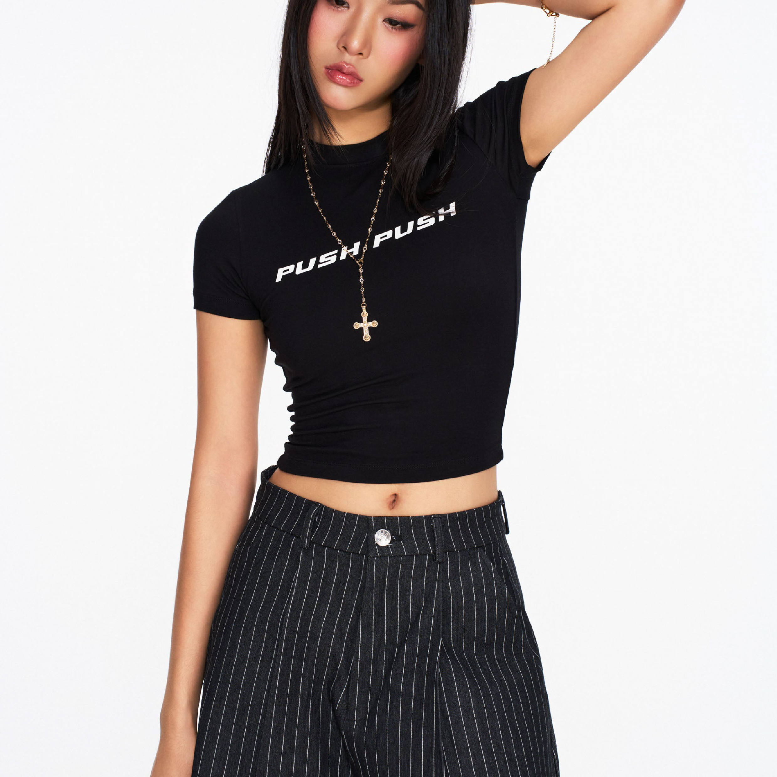 PUSH PUSH PP Celestial Tee Logo緊身上衣