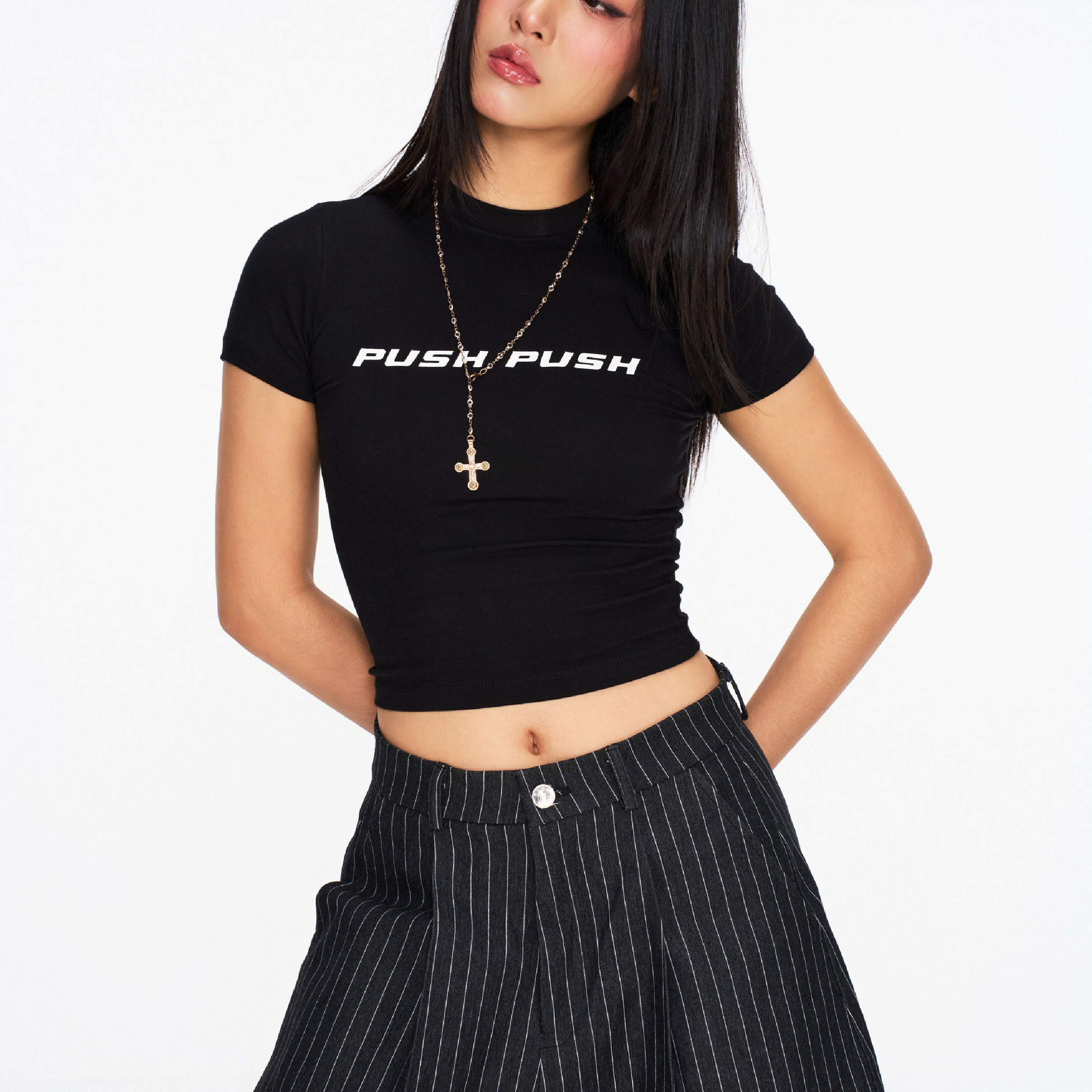 PUSH PUSH PP Celestial Tee Logo緊身上衣