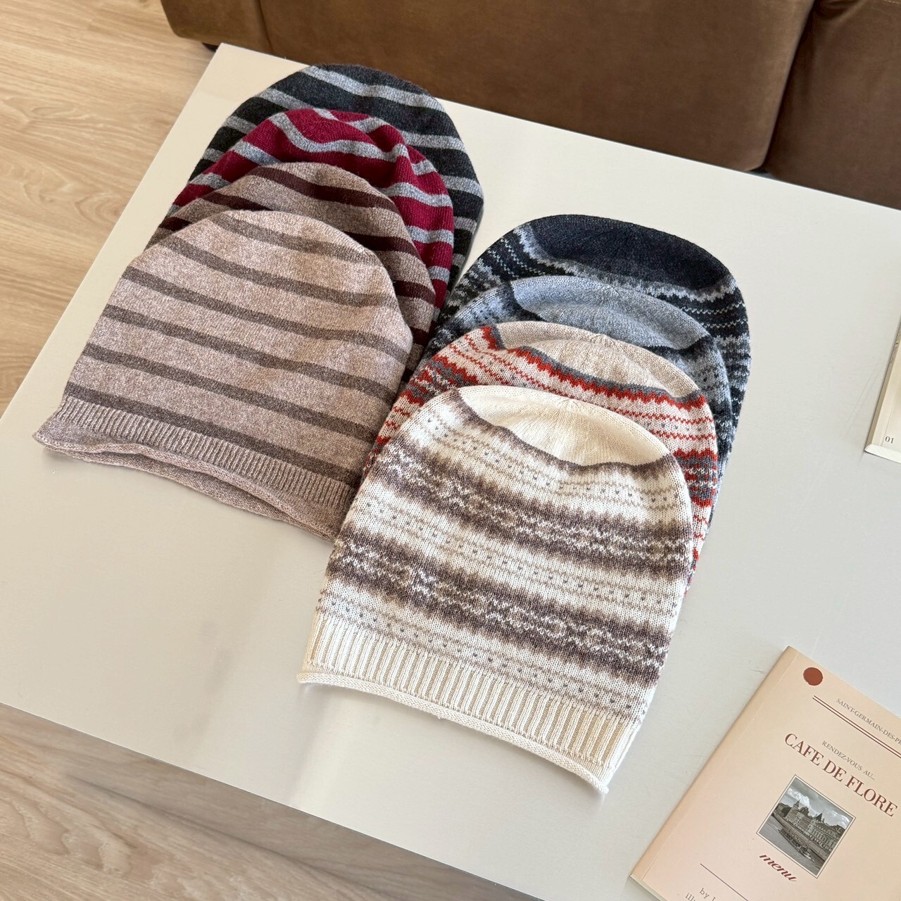 入冬信號🐾 幾何混紋/簡約條紋羊毛堆堆帽