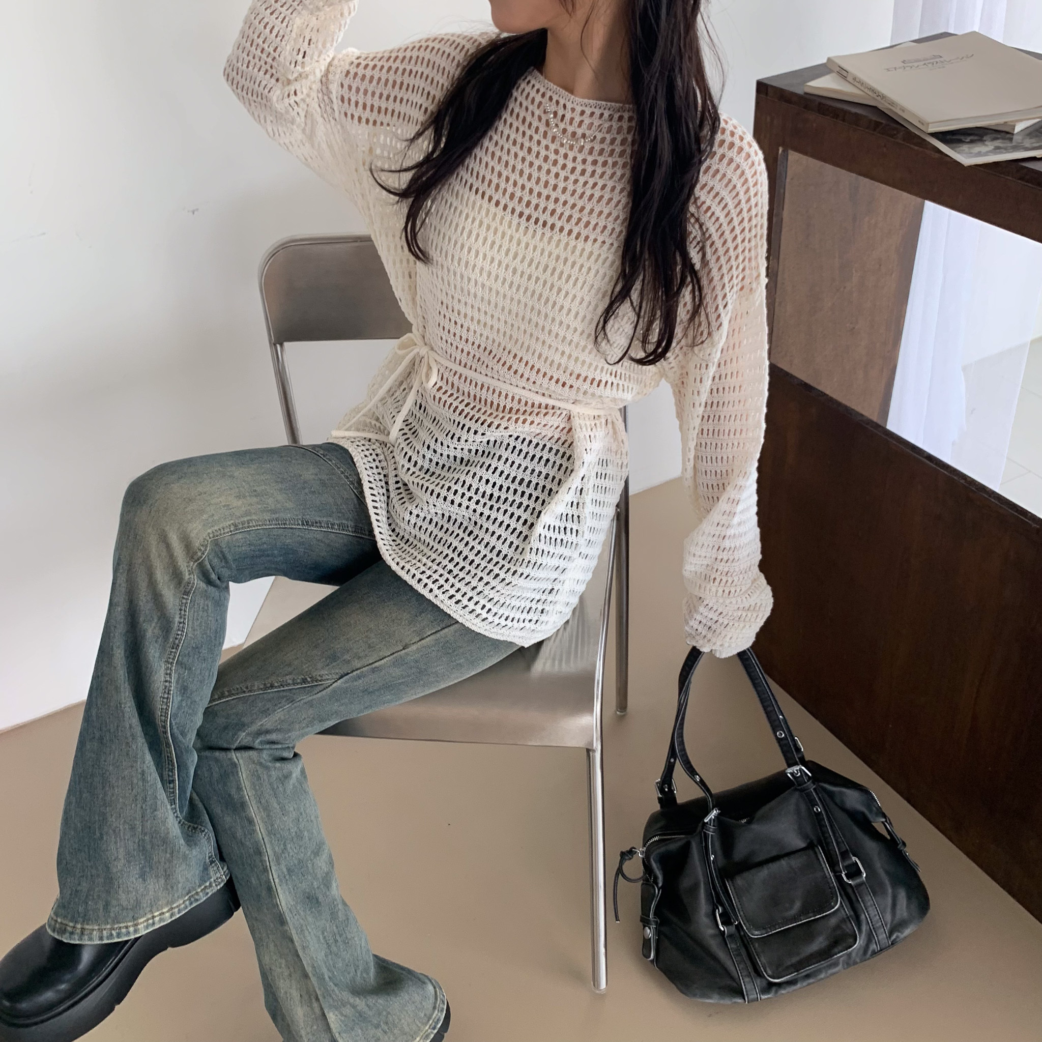 ISA_韓女的秋天 日常必備針織上衣(無綁帶)_59006