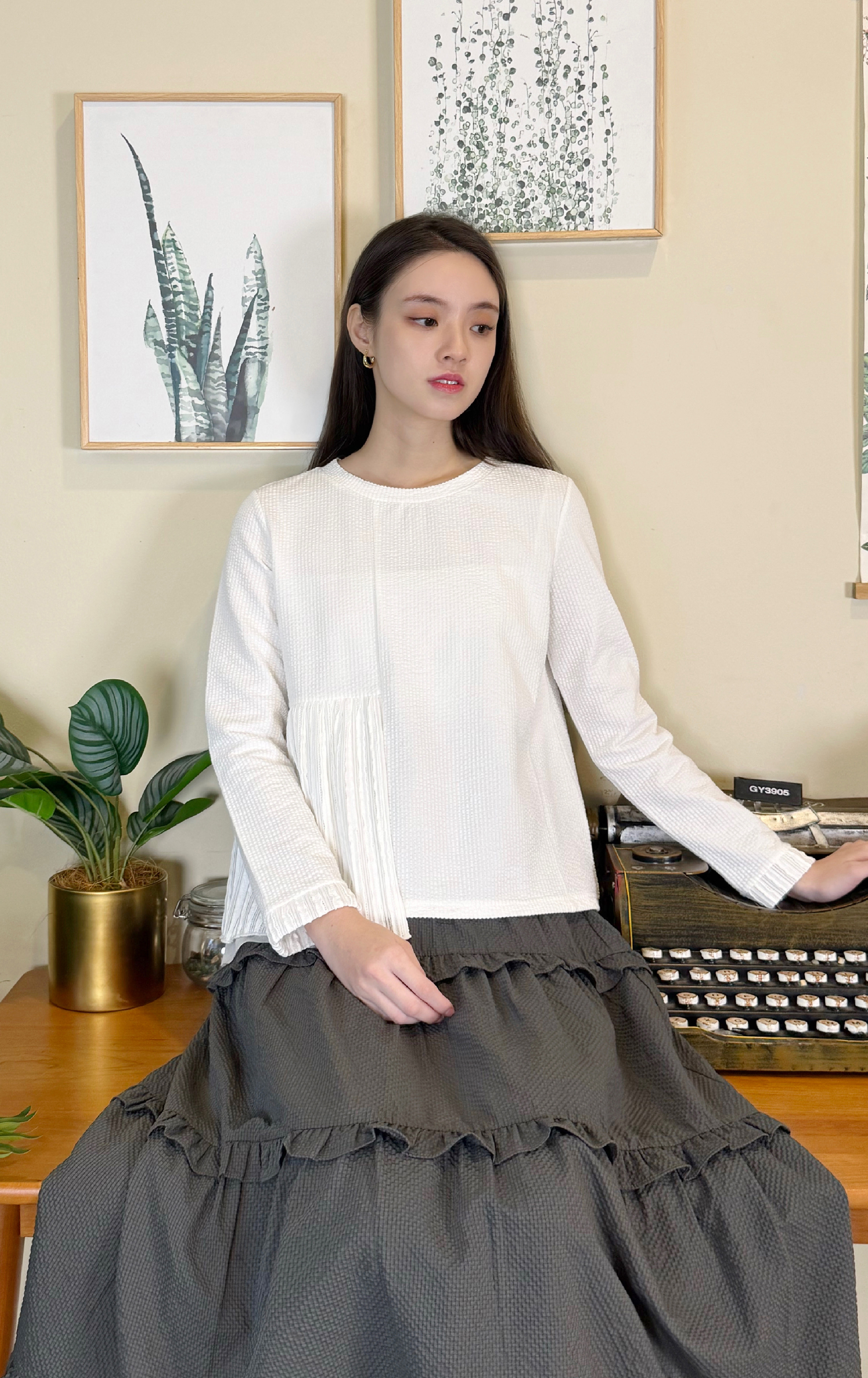 Elastic Waist Skirt SK0239