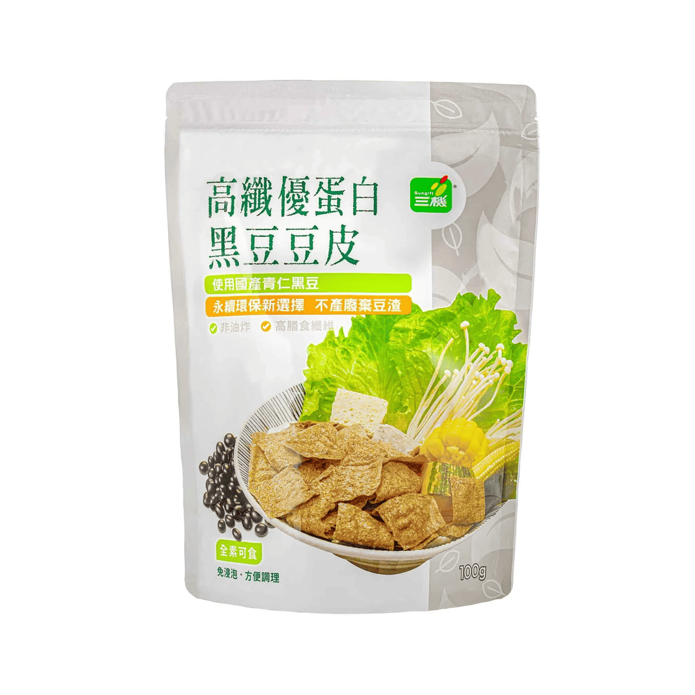 【三機】高纖優蛋白黑豆豆皮100g/包