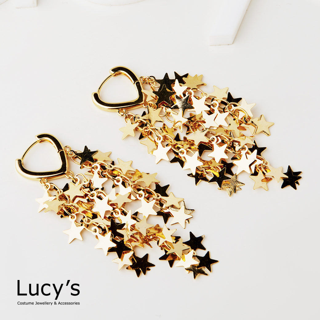 繁星流蘇 易扣耳環 (二色) (123841/123842)