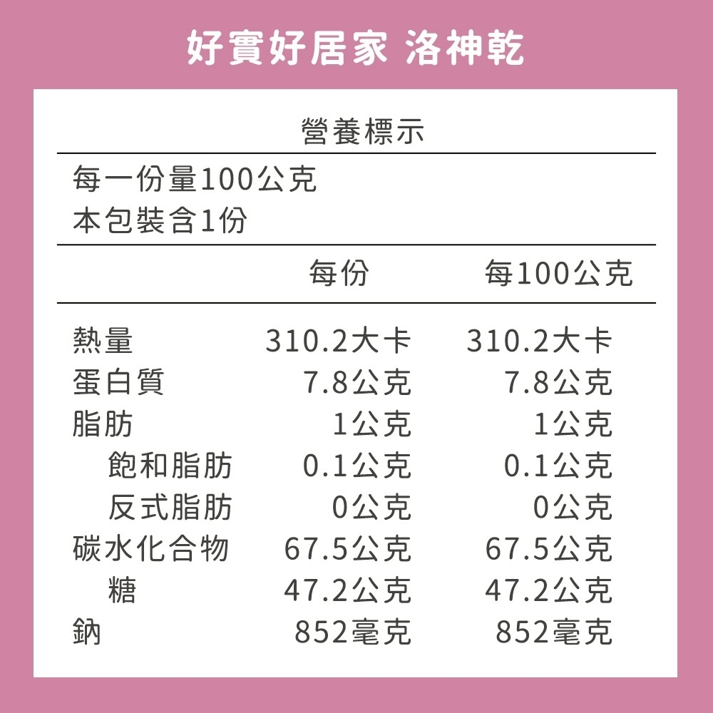 好實好居家 洛神乾100g