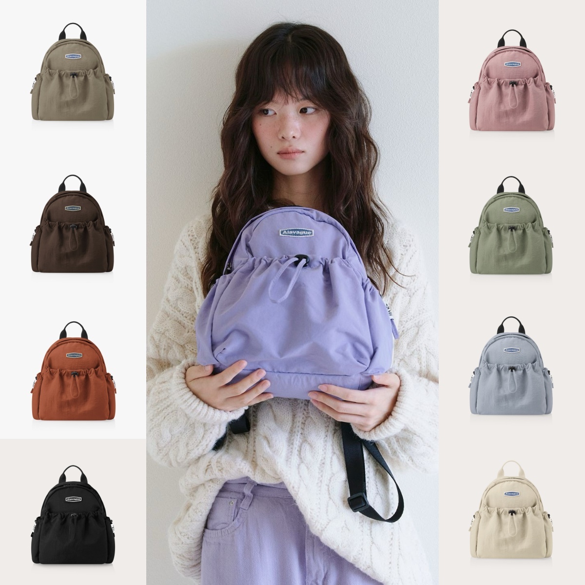 現貨+預購┃韓國 Alavague DUGONG BAG S 再生 尼龍 抽繩 後背包 S號