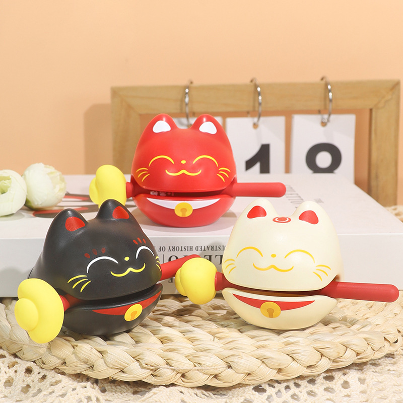 【現貨】招財貓木魚解壓小物 BB25261