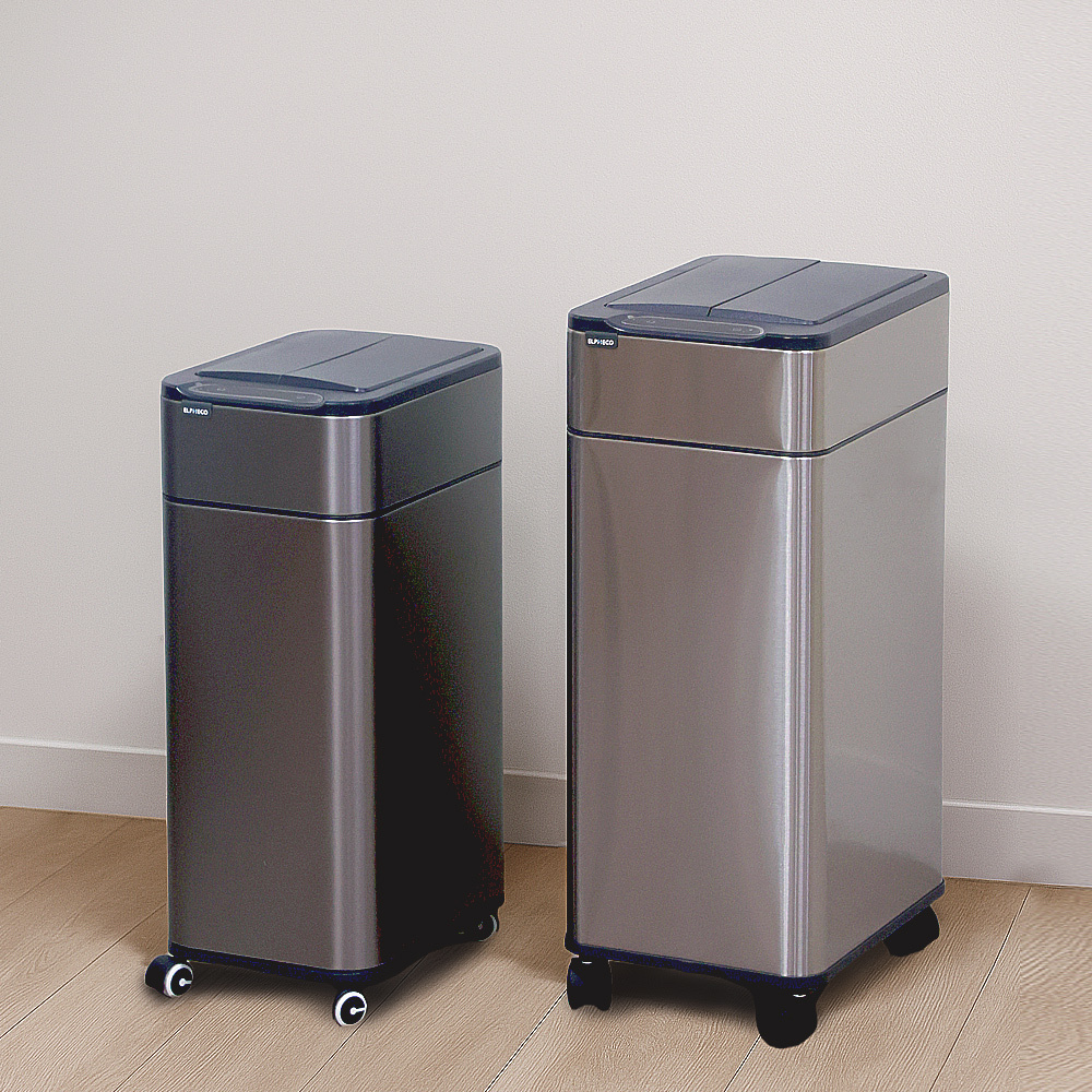 隨行太空艙20/30/50L不鏽鋼雙開蓋感應垃圾桶