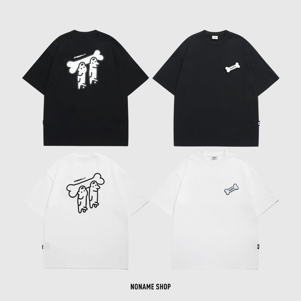 GUUKA X MATSUI 聯名款 美式 街頭 狗狗 啃骨頭 塗鴉 短袖 兩色 (男款)