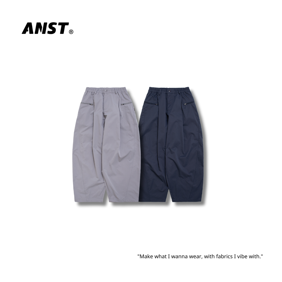 "現貨" ANST 深折拉鍊織帶長褲 ST.64