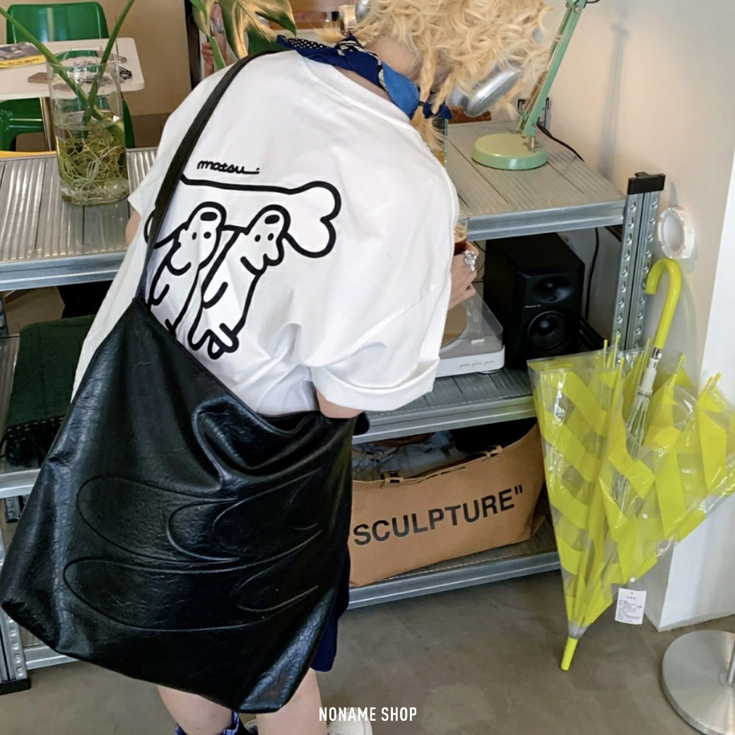 GUUKA X MATSUI 聯名款 美式 街頭 狗狗 啃骨頭 塗鴉 短袖 兩色 (男款)