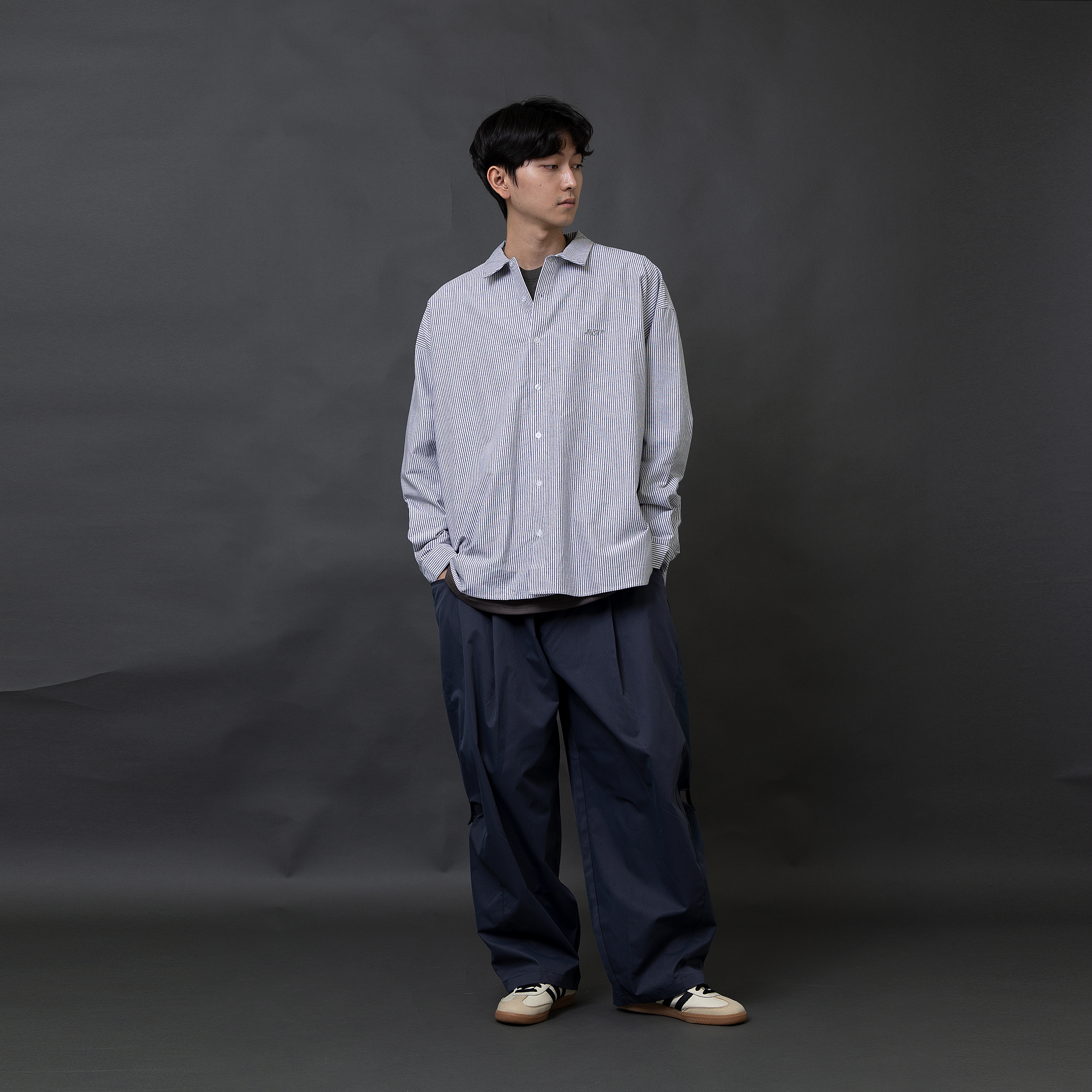 "現貨" ANST 深折拉鍊織帶長褲 ST.64