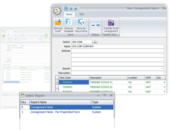 Refined Consignment Module