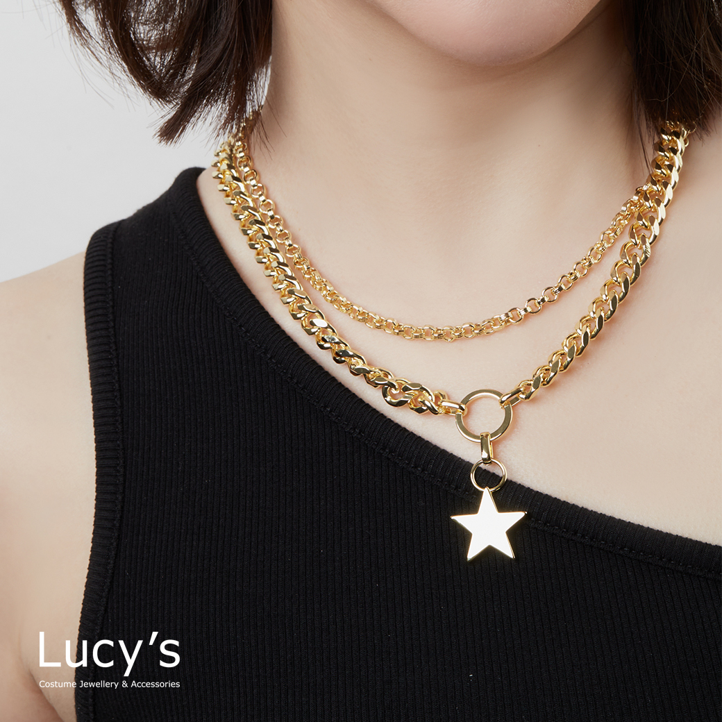 時尚星星 雙層項鍊 (二色) (125357/125418)