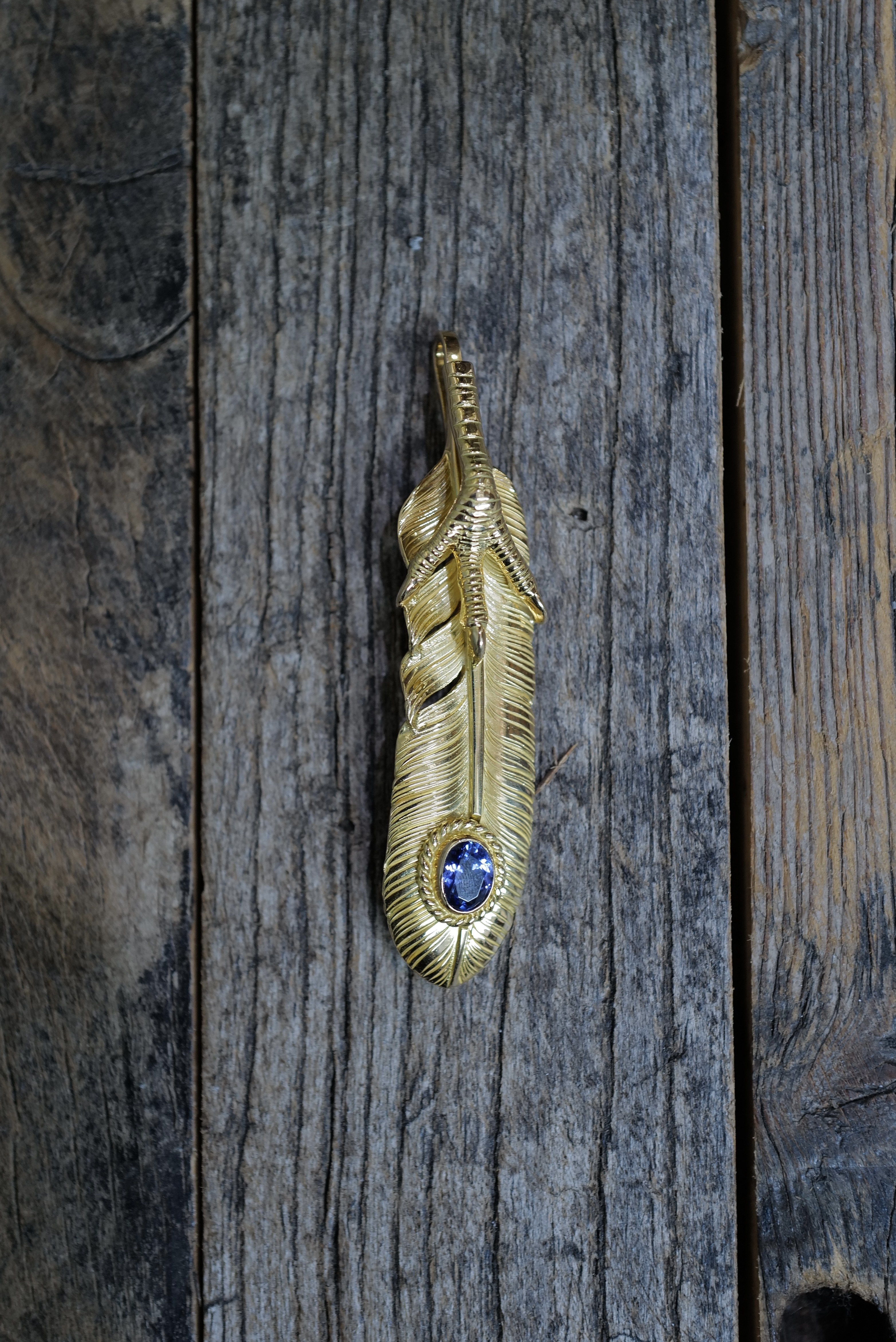 金爪下金繩坦桑石全金舊版羽 L 02*