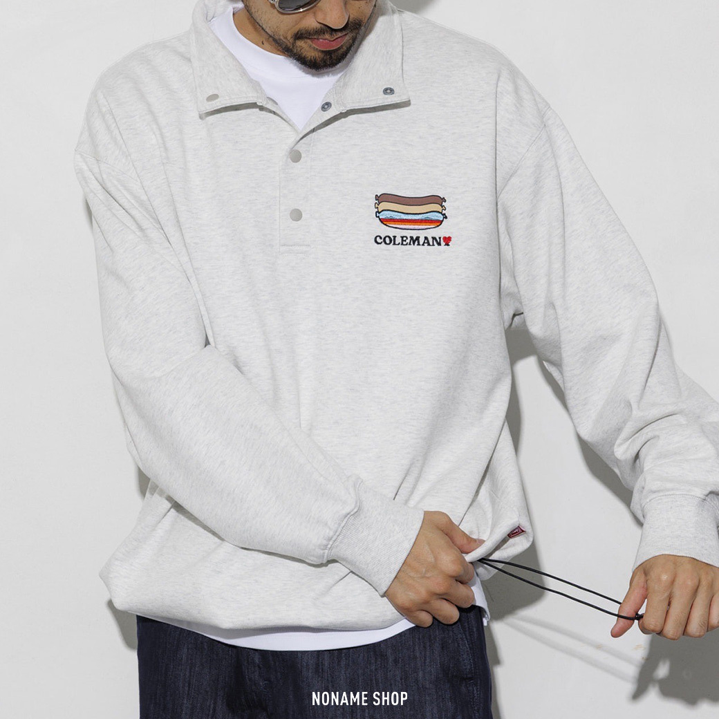 COLEMAN X FREAK'S STORE 露營用具 插畫 半開襟 扣子 長袖 四色 (男/女同款)