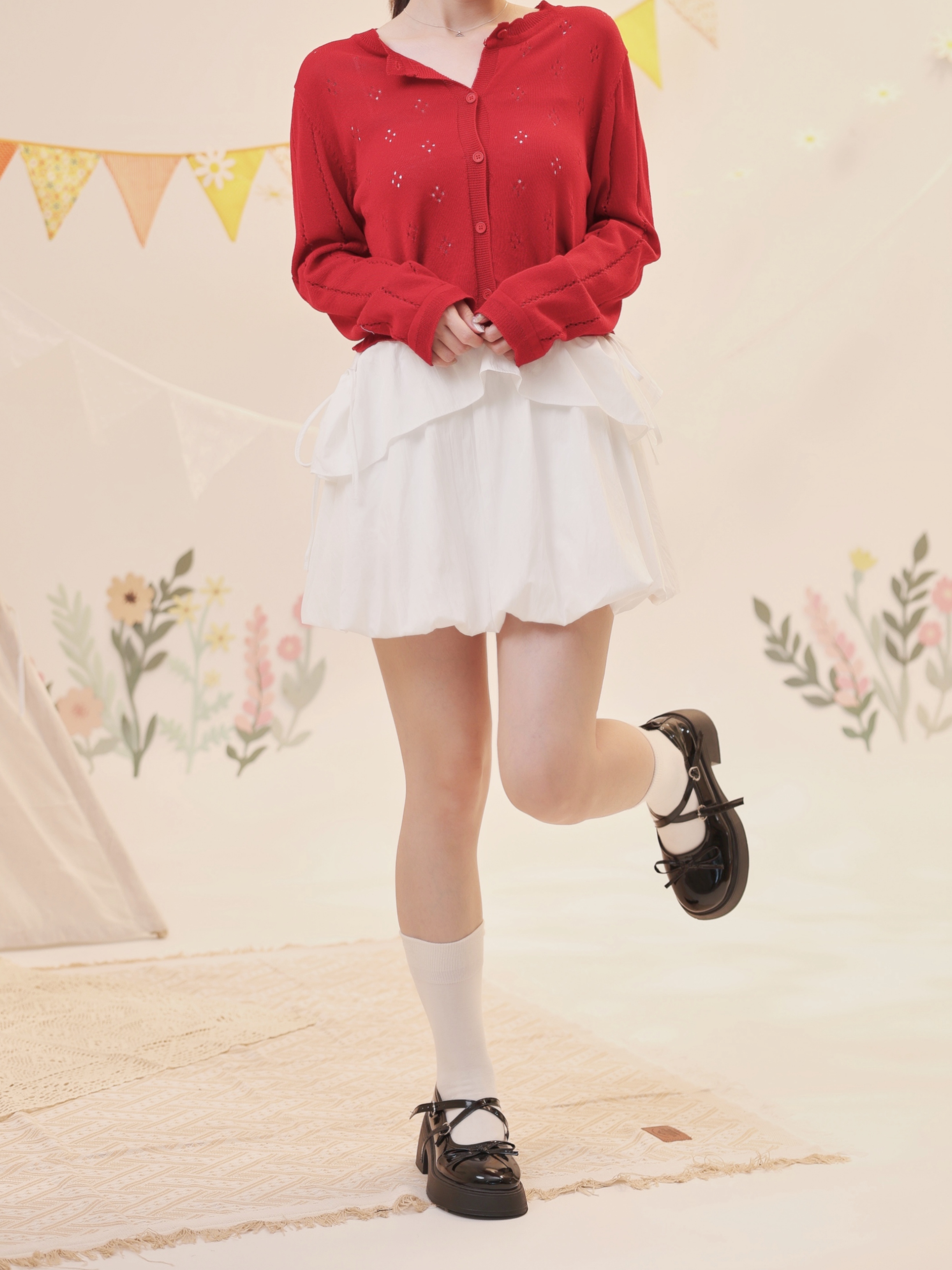 法朵Fado shop｜荷葉邊⋆.ೃ࿔*:･花苞泡泡裙 (臀圍95內可穿) 4753006 二色