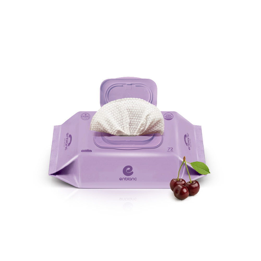 ENBLANC NEO LILAC｜紫色輕柔黑櫻桃｜有蓋純水濕紙巾｜72抽
