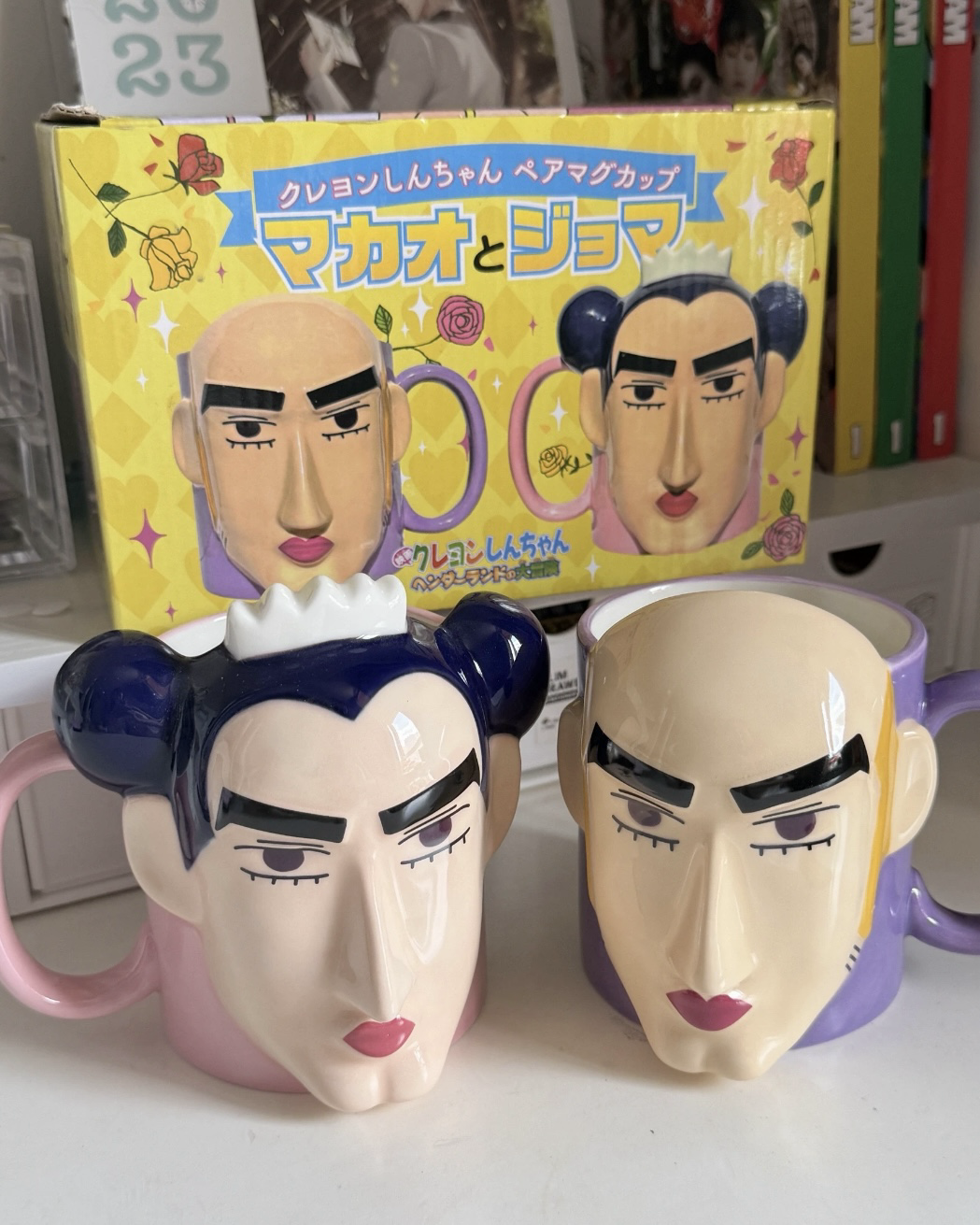 <正版授權>蠟筆小新 馬卡歐&裘馬 馬克杯組 對杯