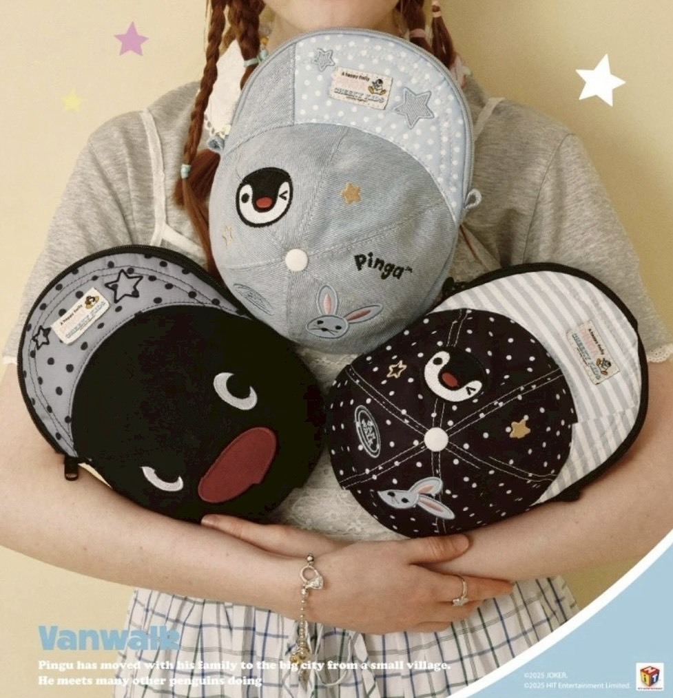 PINGU 企鵝家族 棒球帽造型 斜背包