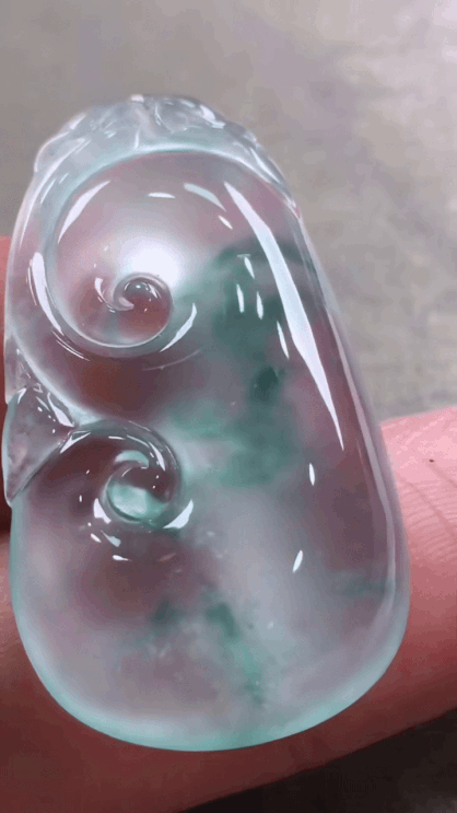 104339 翡翠玻璃種如意