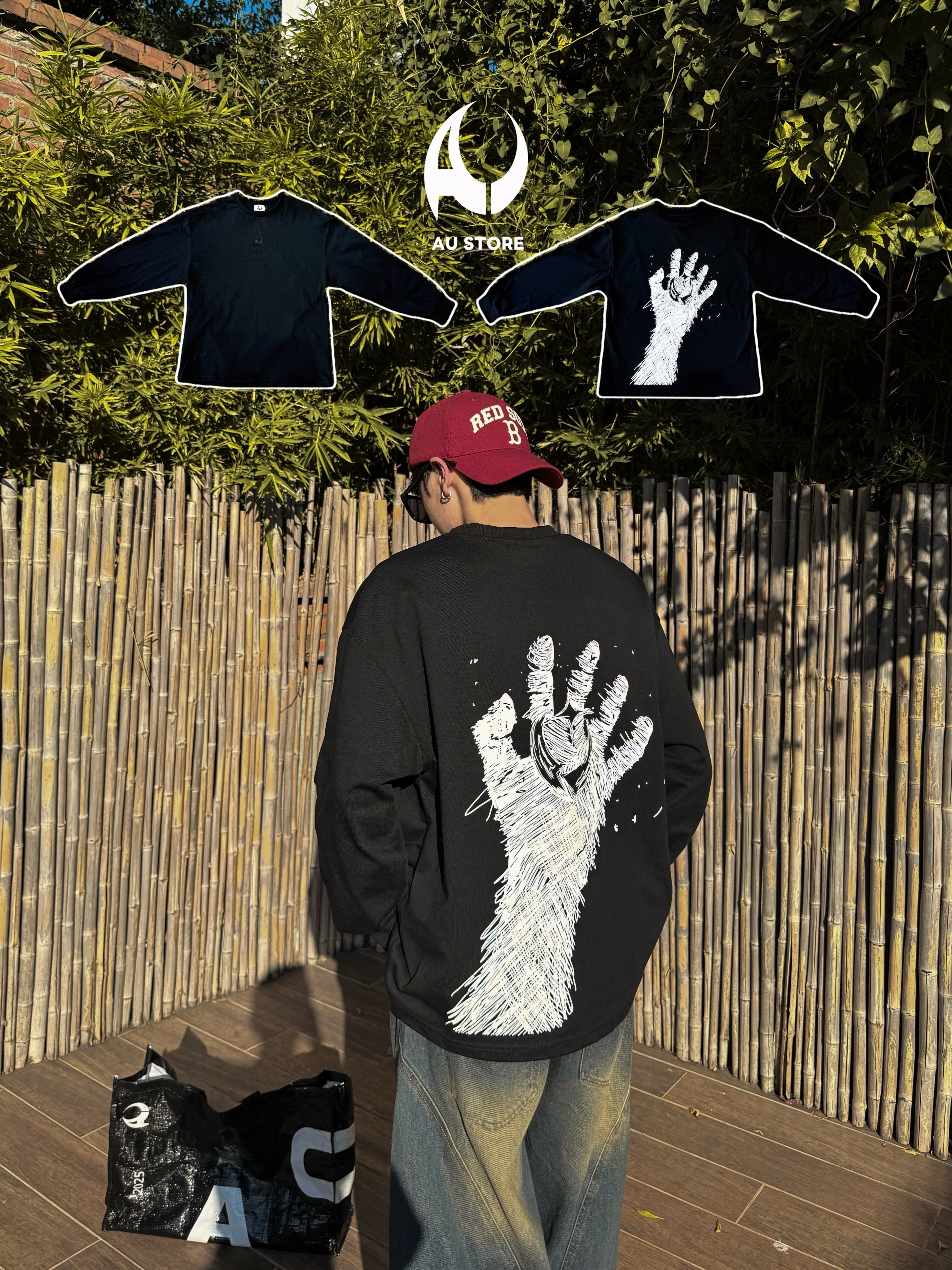 (現貨）獨家自訂款|韓系塗鴉厚磅大學T