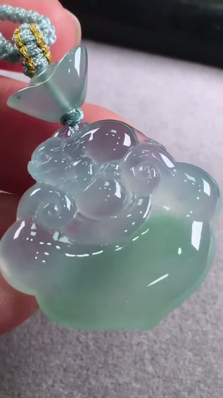 翡翠如意鎖,天然翡翠A玉, 緬甸玉, Jade, Jadeite