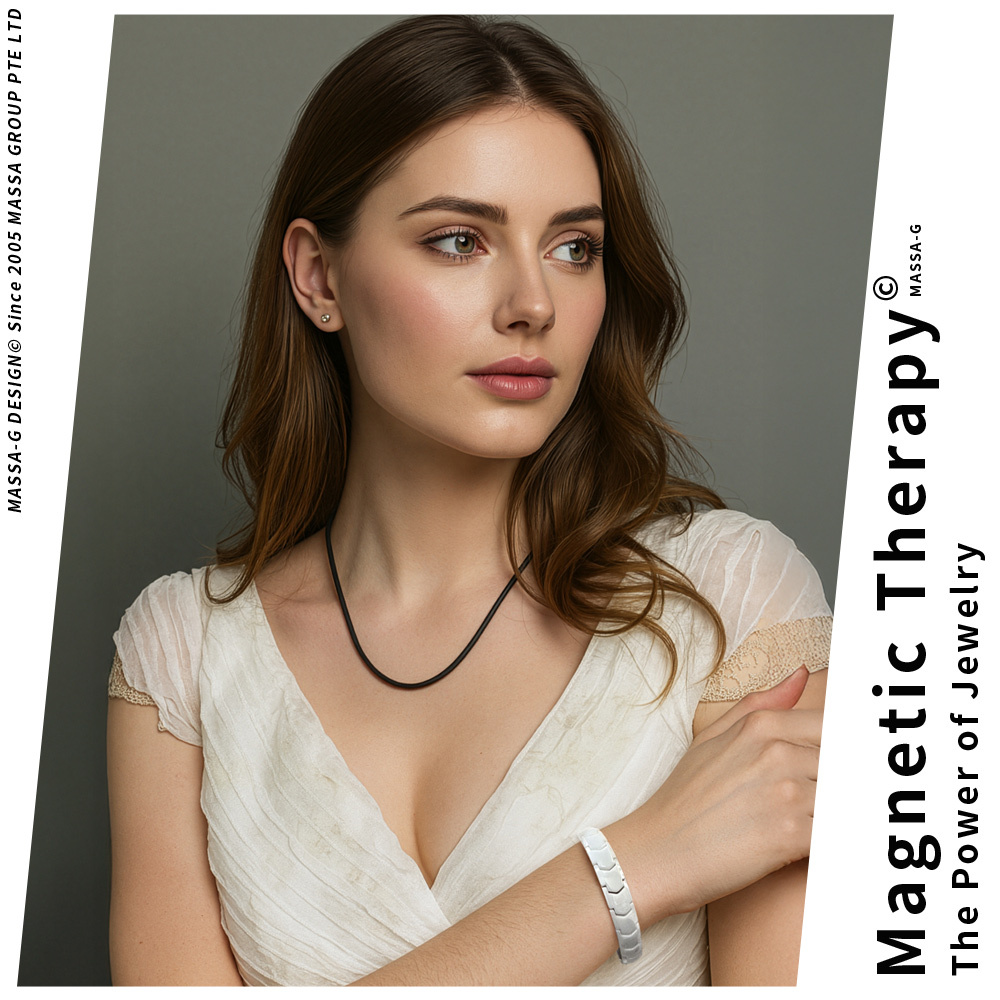 MASSA-G DECO系列【白色季節】精密陶瓷健康手鍊