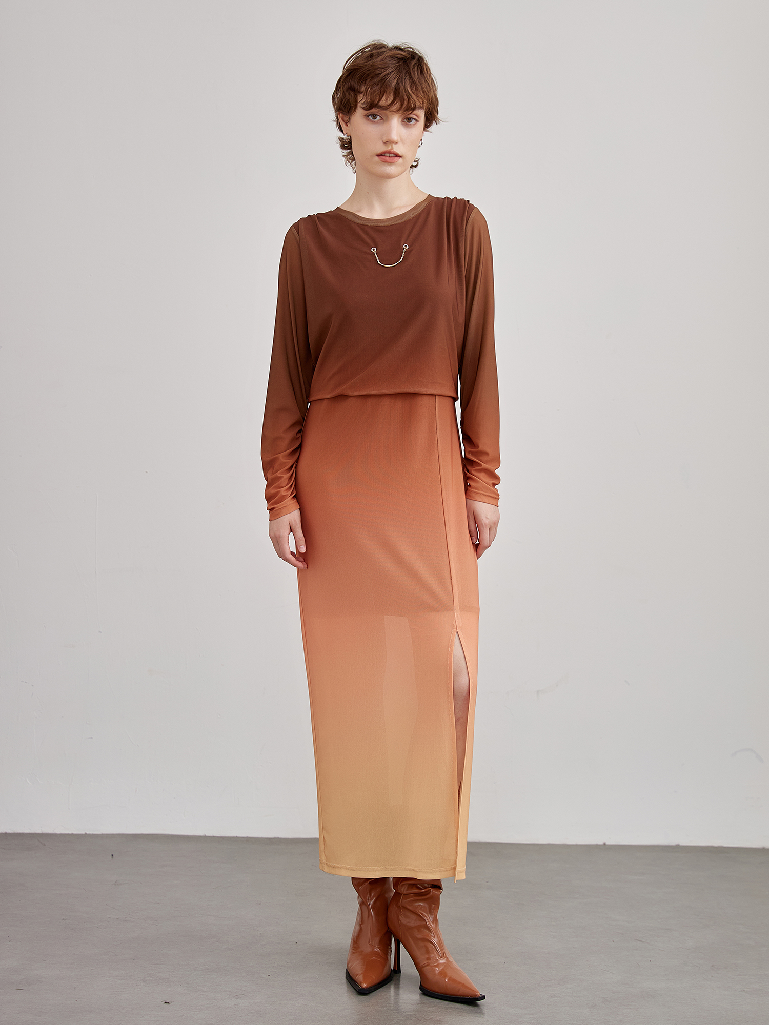 mi-tu 漸變色連身裙