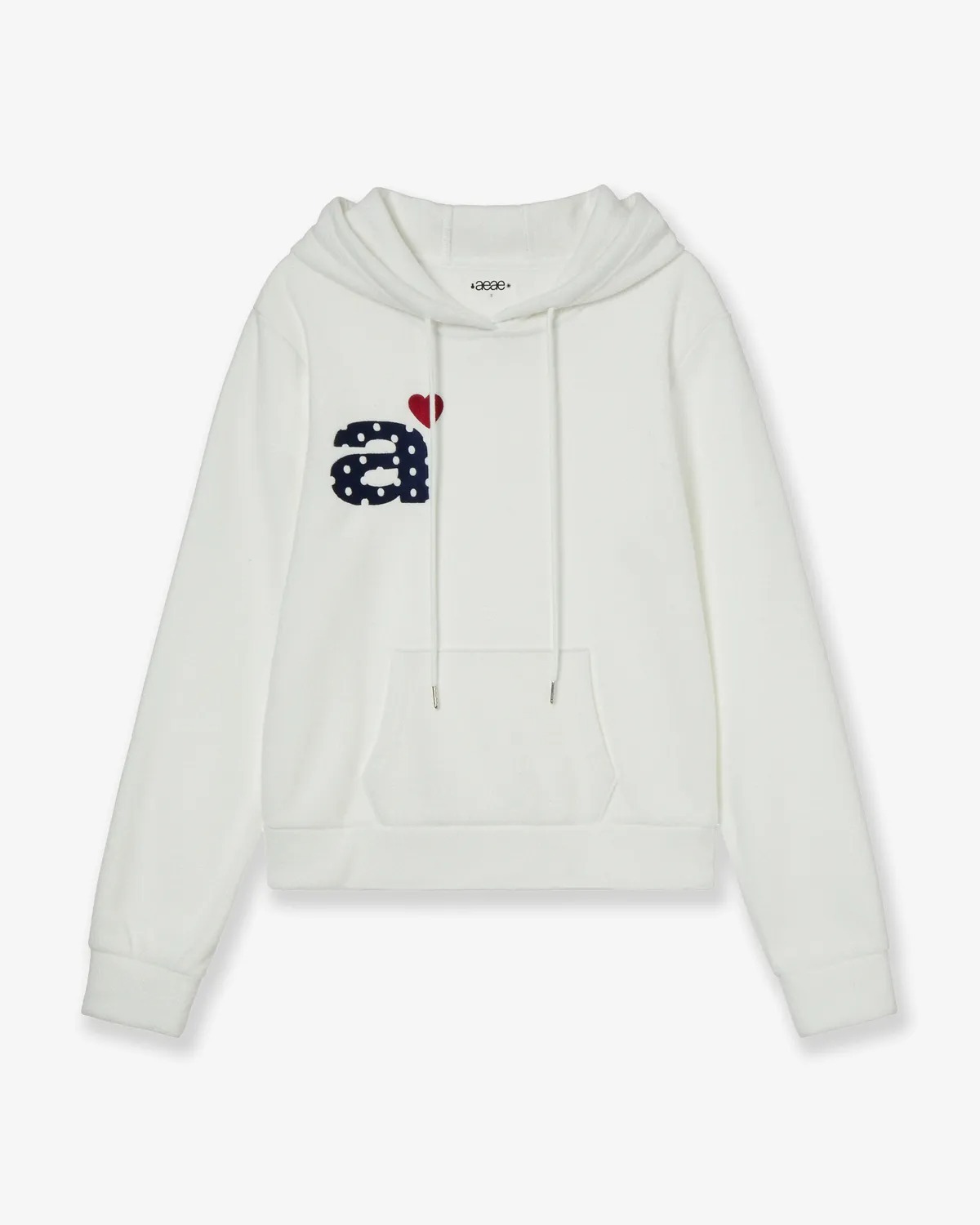 AEAE DOT SMALL LETTER FLEECE HOODIE