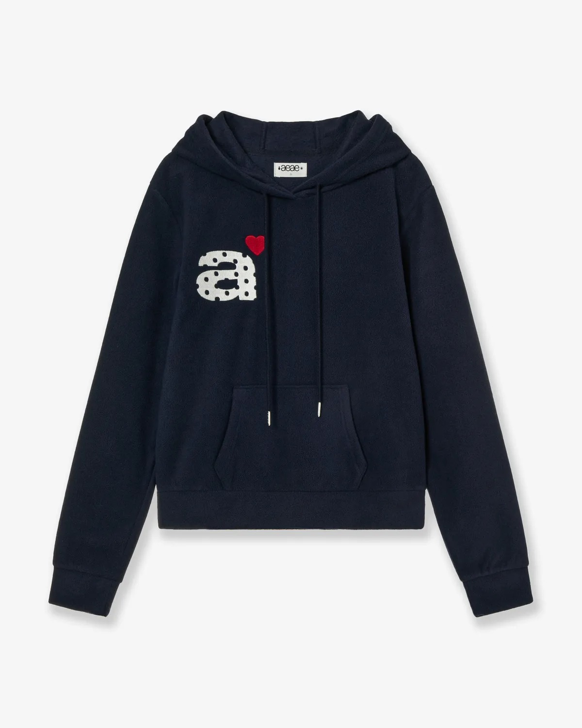 AEAE DOT SMALL LETTER FLEECE HOODIE