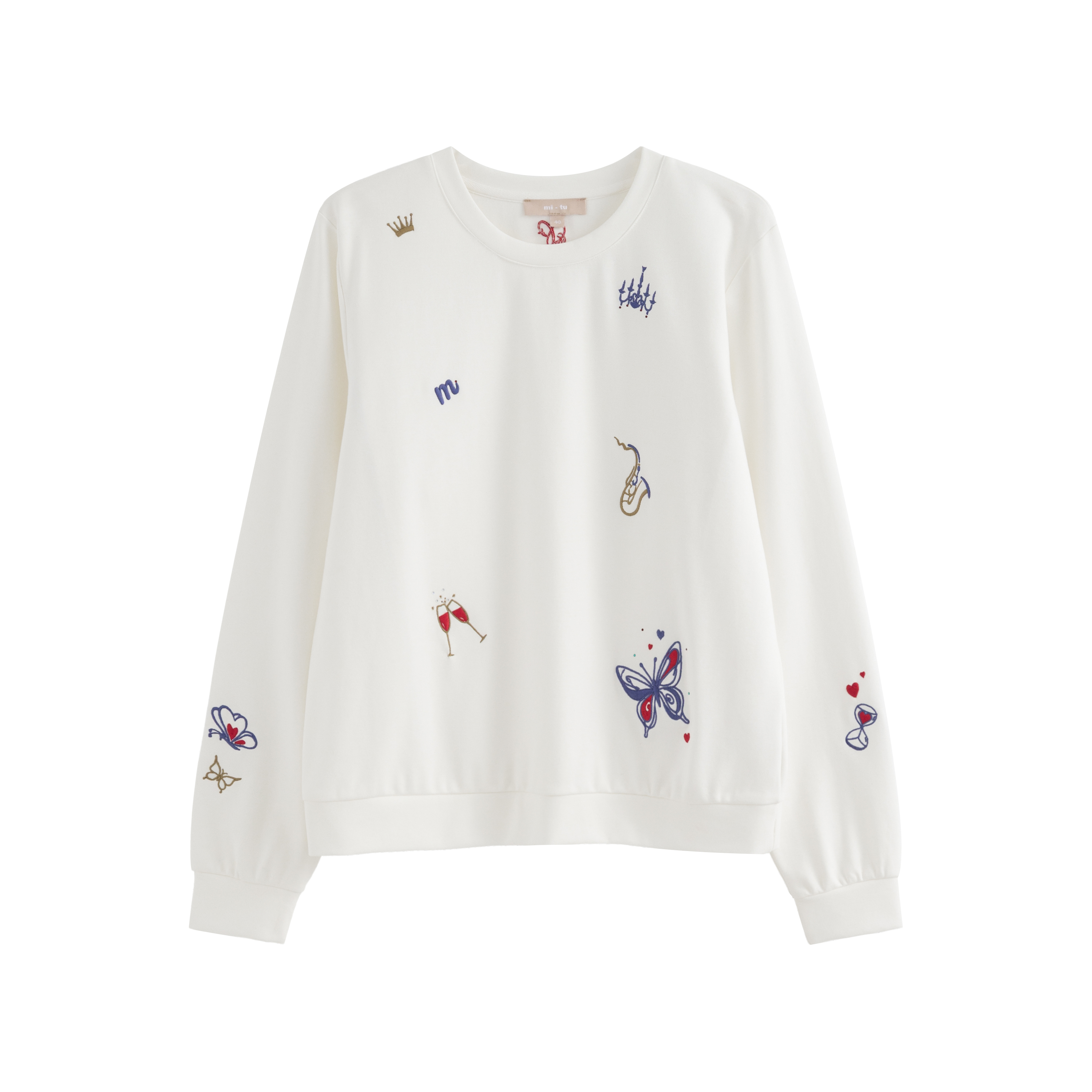 mi-tu 刺繡印花衛衣