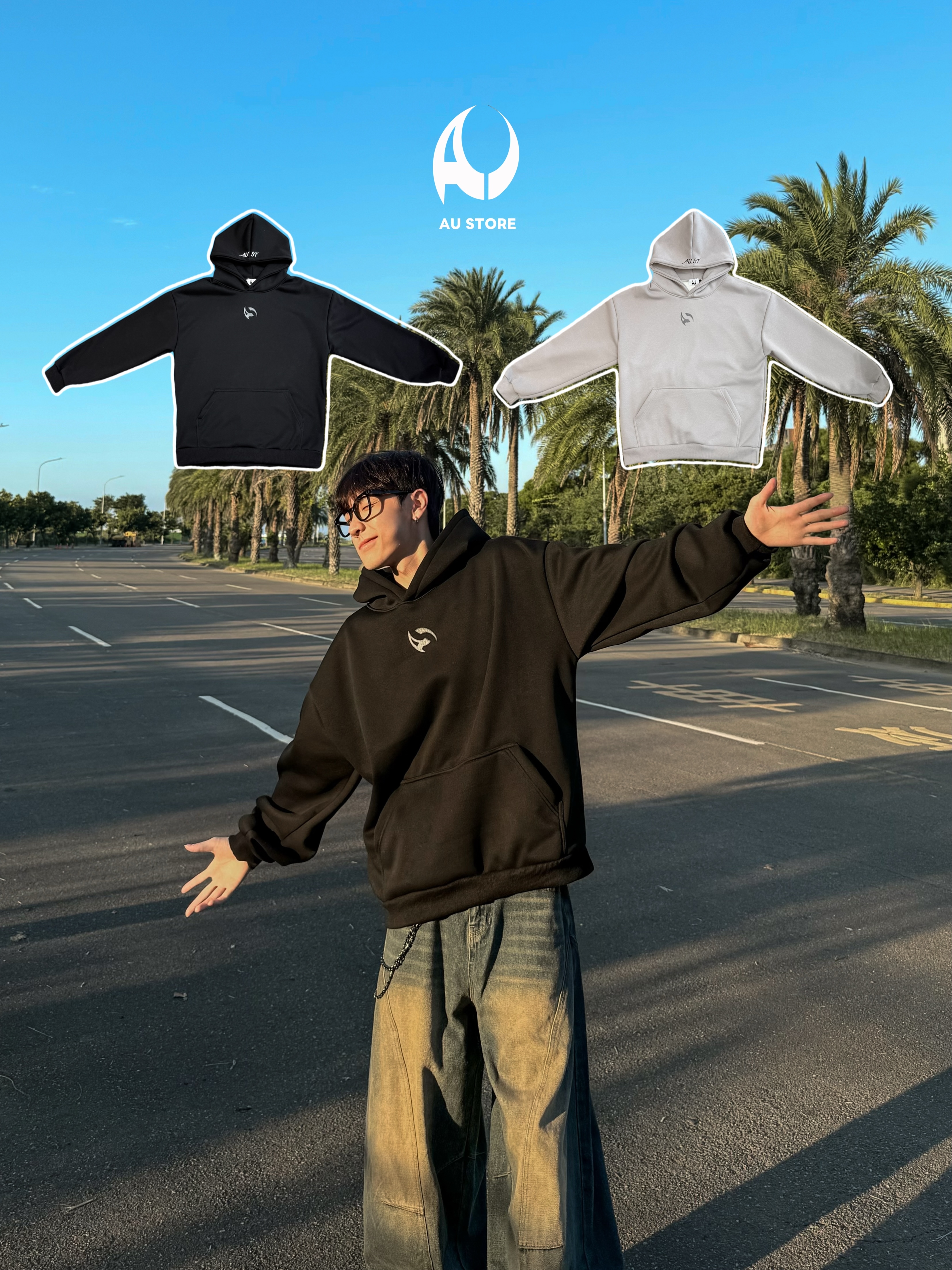 (現貨)獨家自訂款|品牌簡約印花帽T